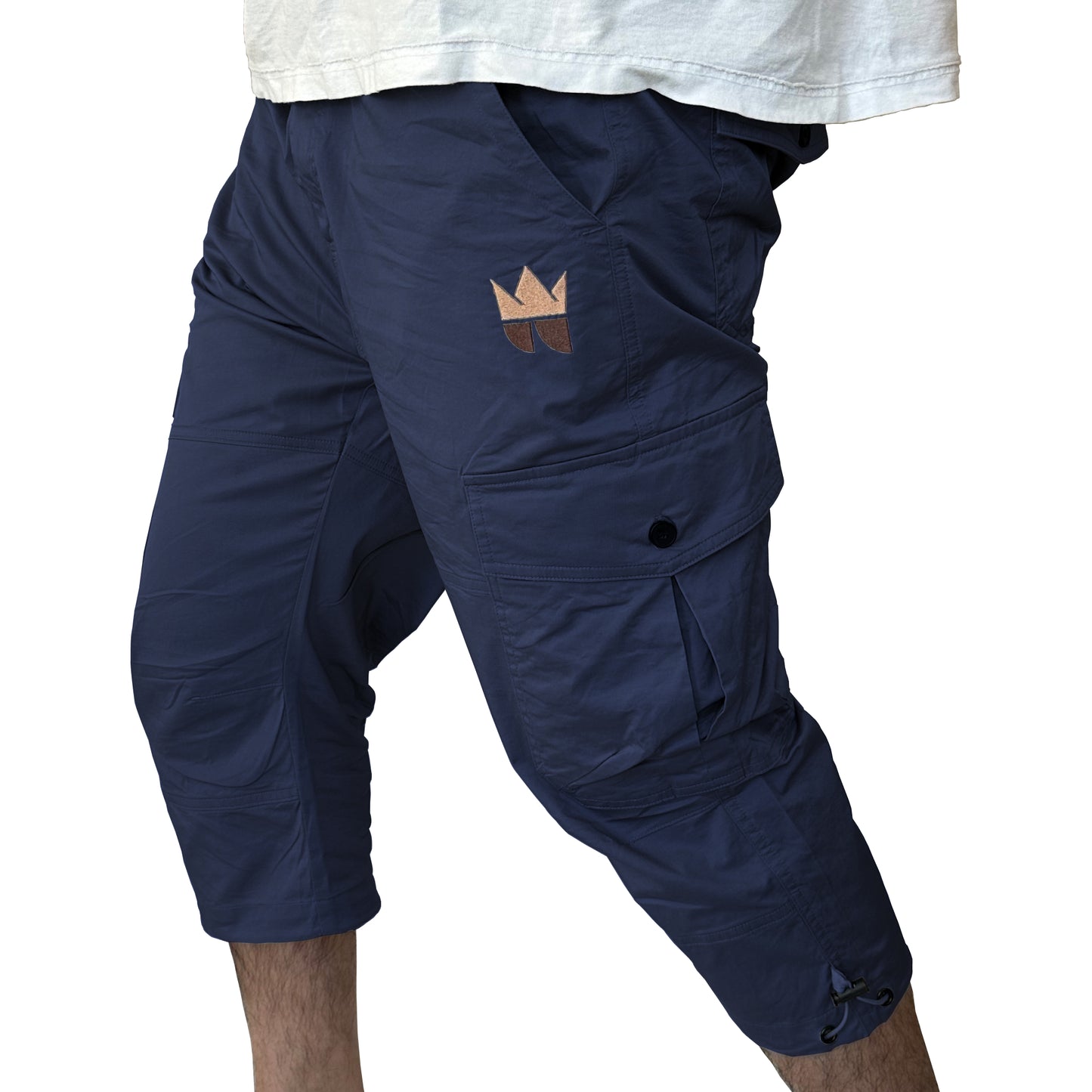 The Lazy King Men's Long Cargo Shorts